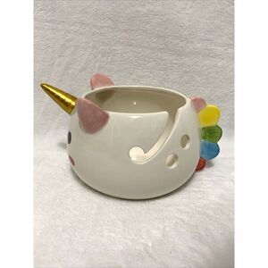 Darn Good Yarn Ceramic Unicorn Yarn Bowl Knitting Wool Crochet Crafts